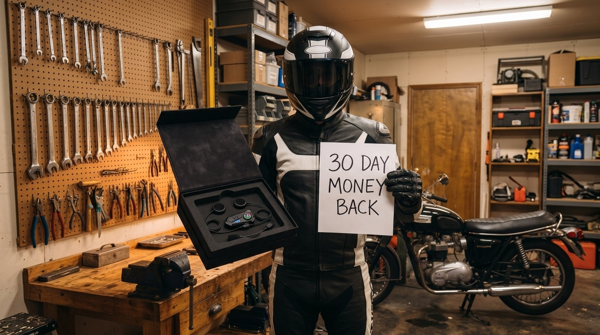 MotoPods Pro with a 30-day money-back guarantee